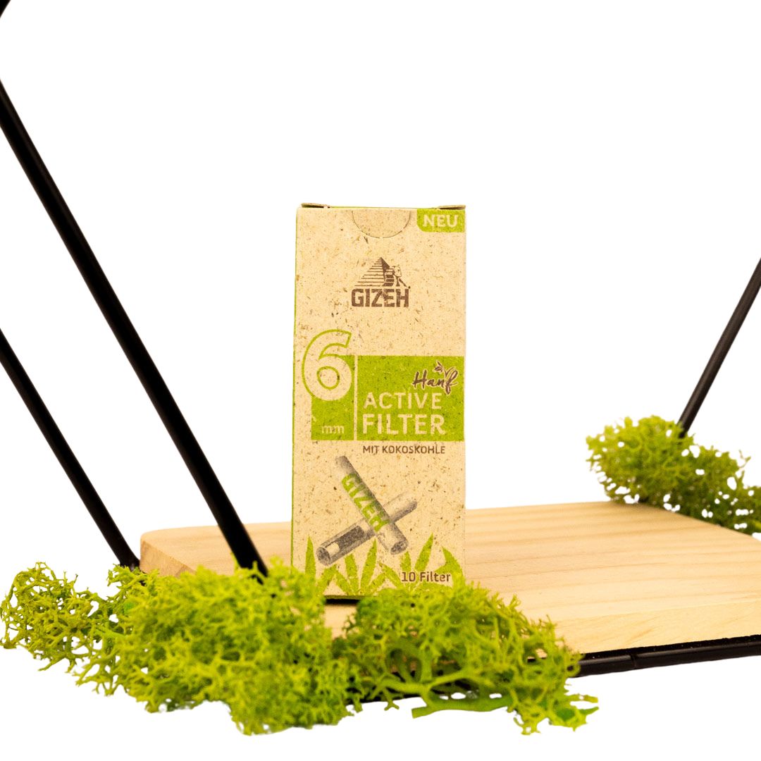 GIZEH Bio Hanf & Gras - Aktivkohlefilter 10Stck.