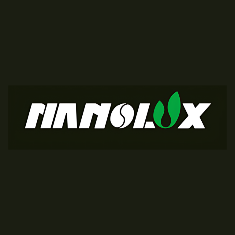 NANOX-Logo mit grünem Blattsymbol
